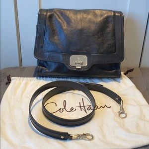 Cole Haan Black Leather Shoulder and Crossbody Bag